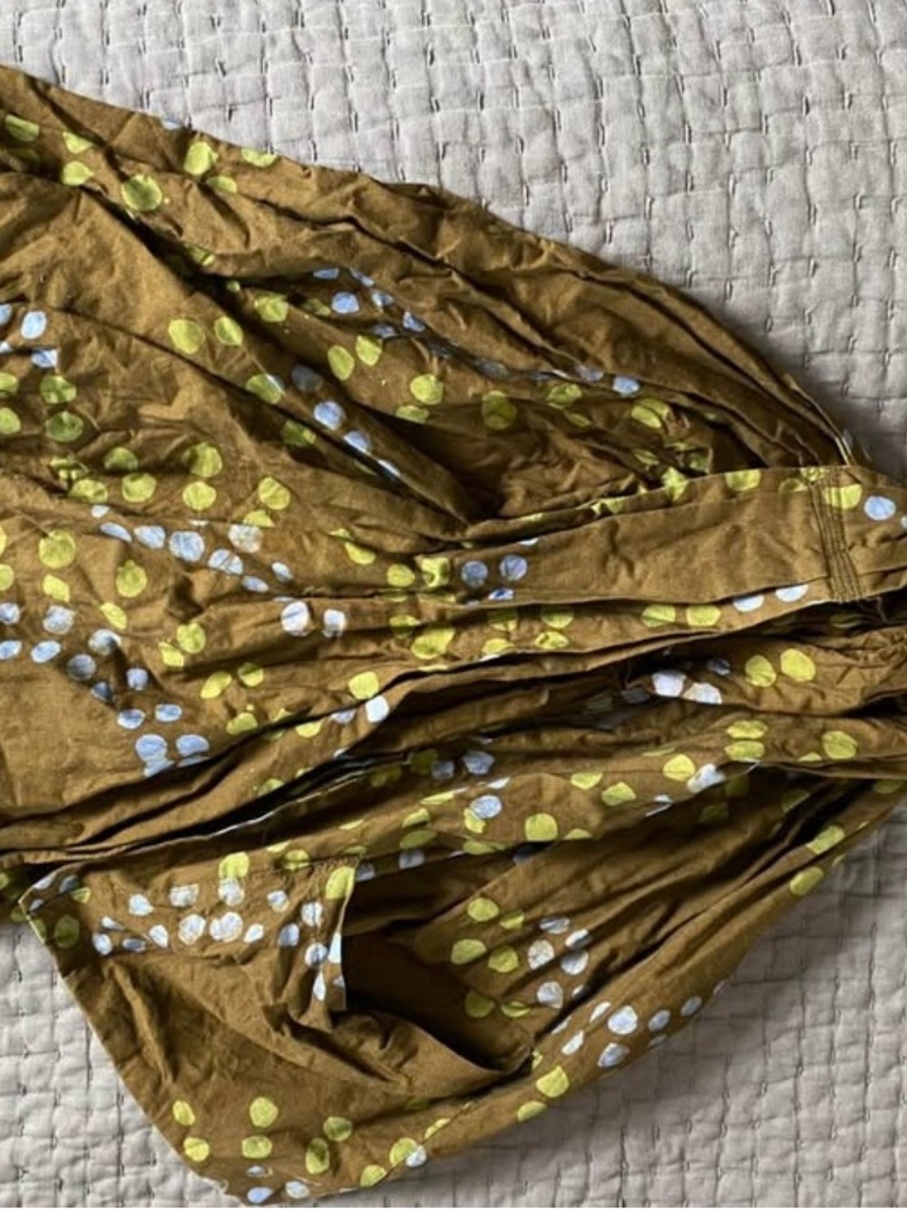 Olive Green Dot-Print baby ring sling